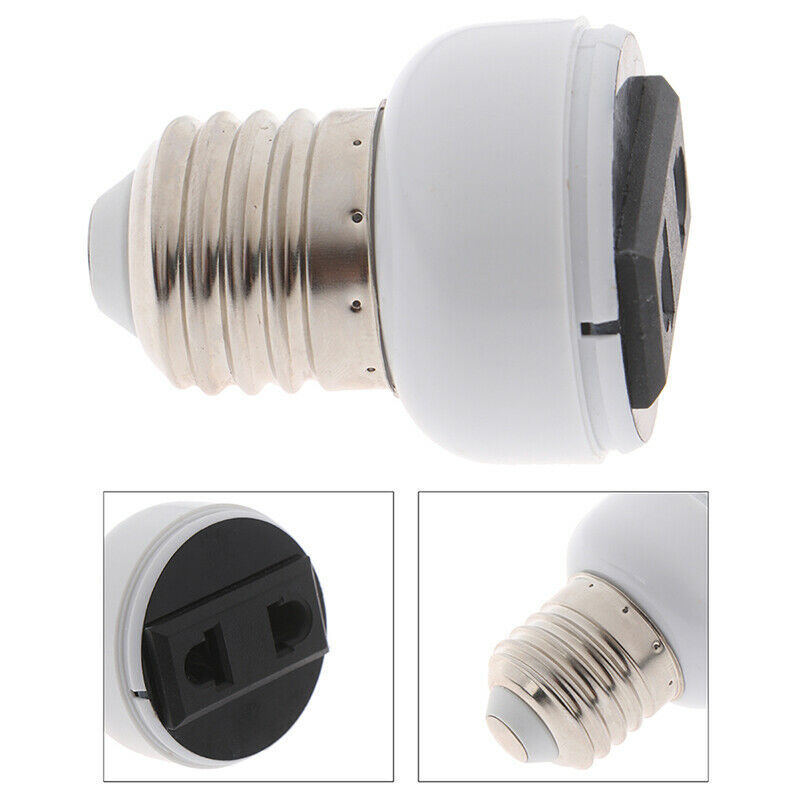 1PC E27 Screw Socket Lamp Light Holder Bulb Convert To Power Female Out .l8