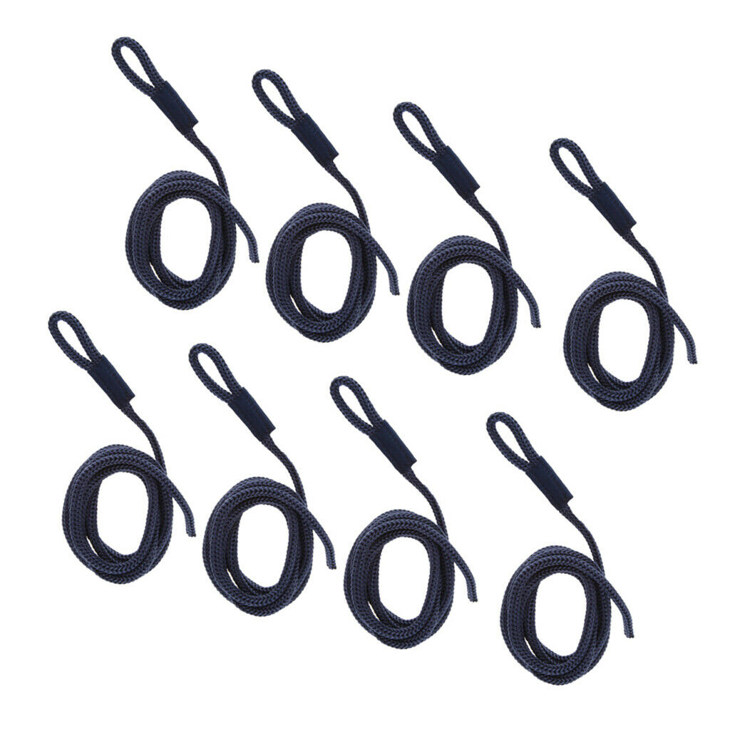 8 Lines Of Double Braided Nylon Shock Absorbers For Mooring Marine Boats (Dark