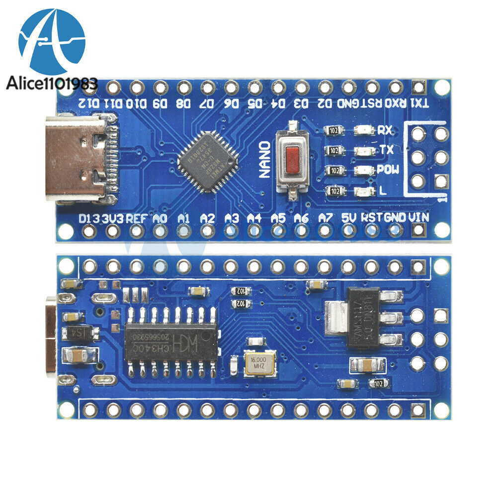Type-C USB ATmega328 5V 16M Nano V3.0 Micro-Controller CH340G Driver For Arduino