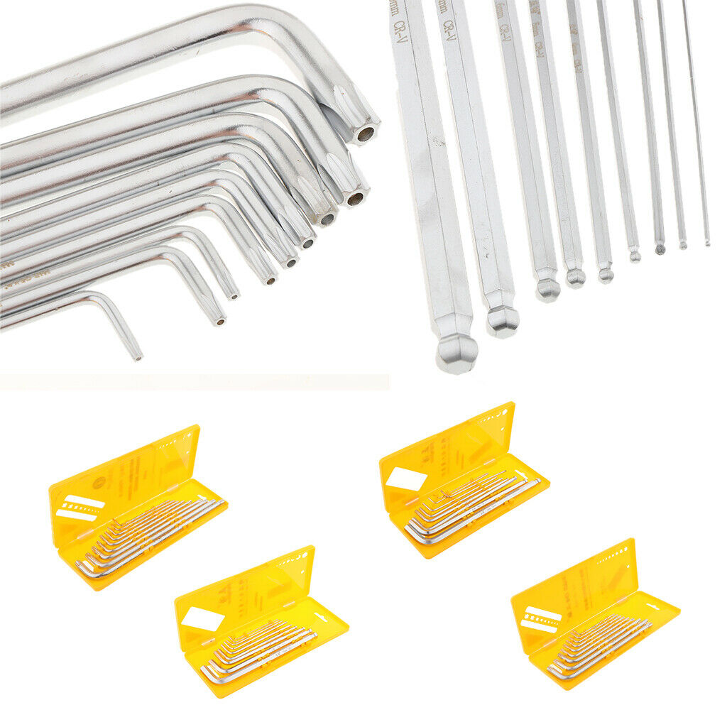9 Pieces Case Set L-shaped Allen Wrenches CRV Metric Hex Key