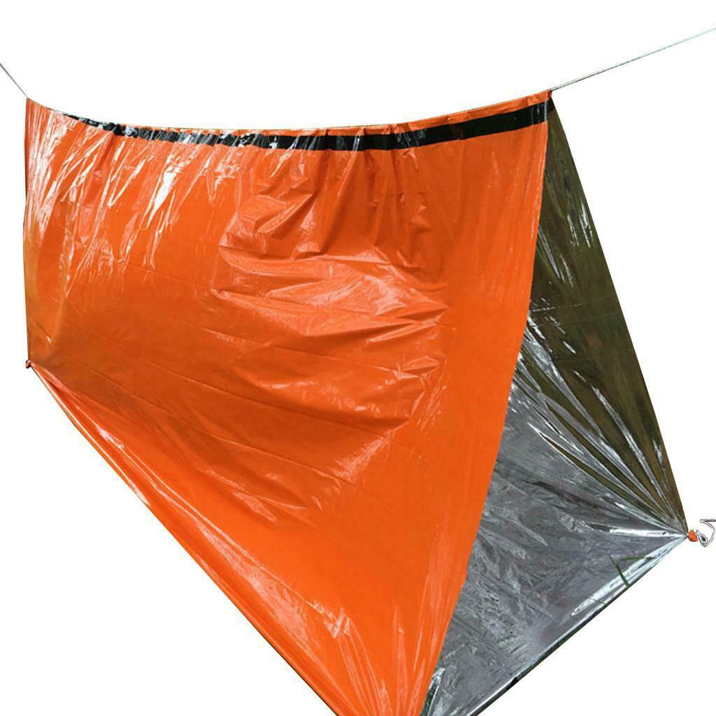 Mylar Thermal Sleeping Bag Portable Orange Blanket Tent