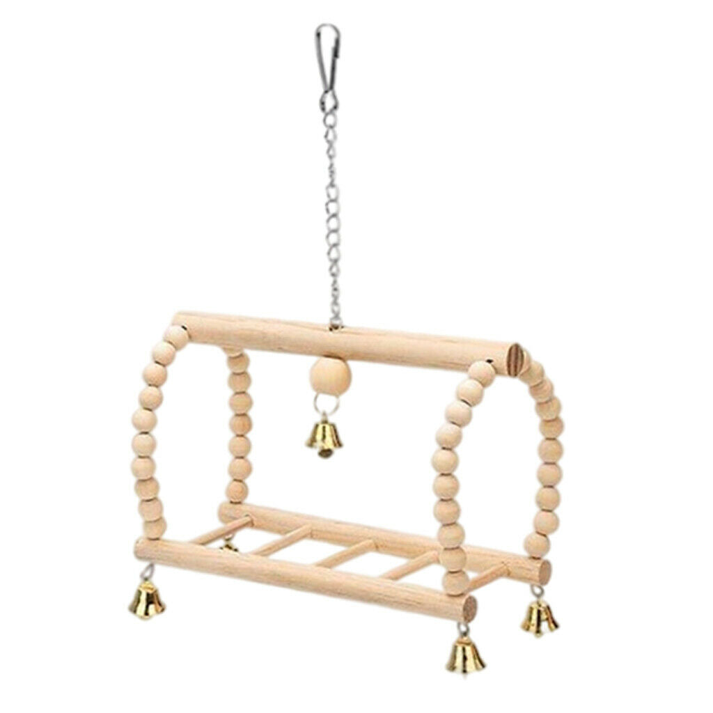 8pcs Bird Swing Toys Wooden Climb Intelligence Training for Parrot Cockatiel