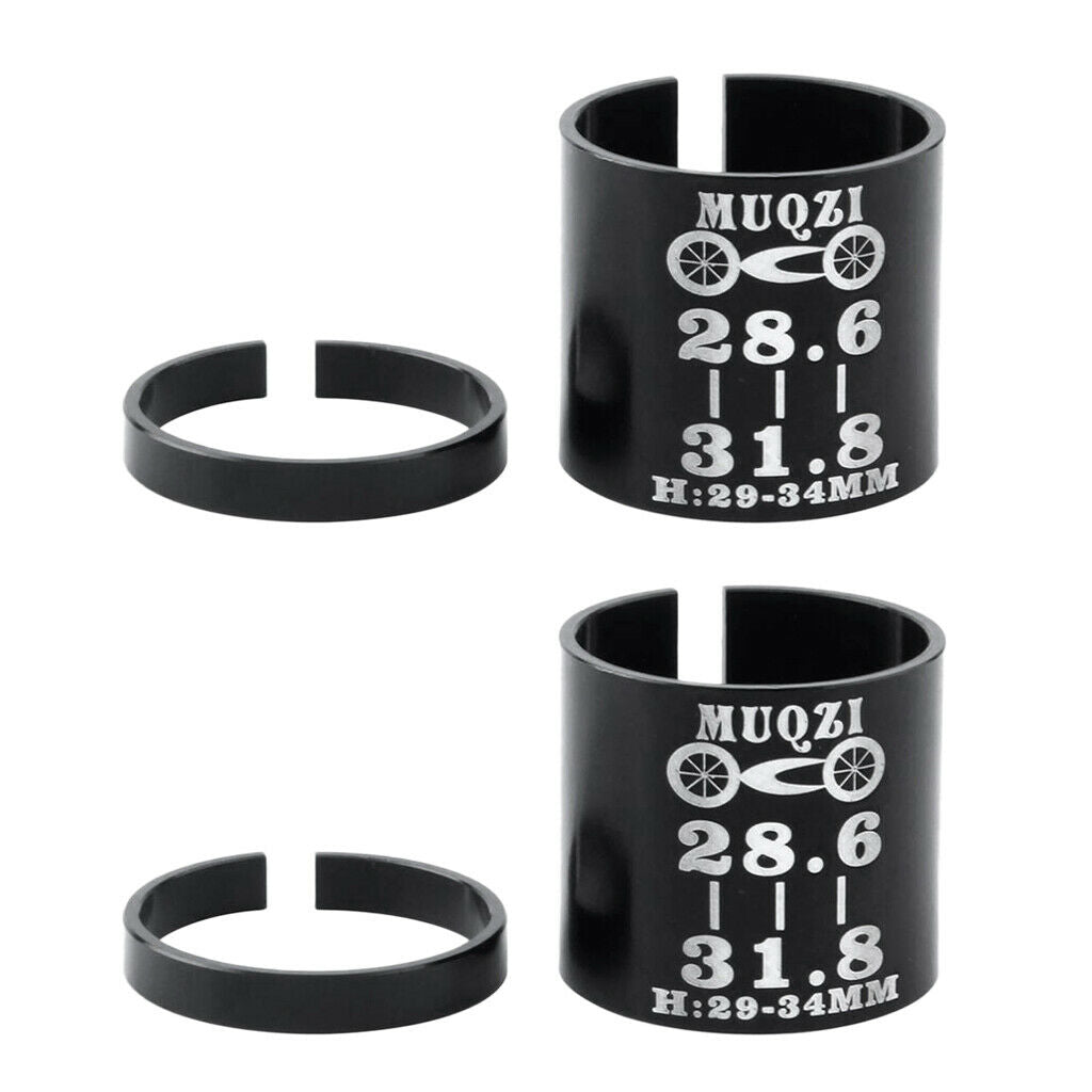 2pcs  Bike Stem Fork Shim Fork Steerer Tube Adapter 31.8mm To 28.6mm