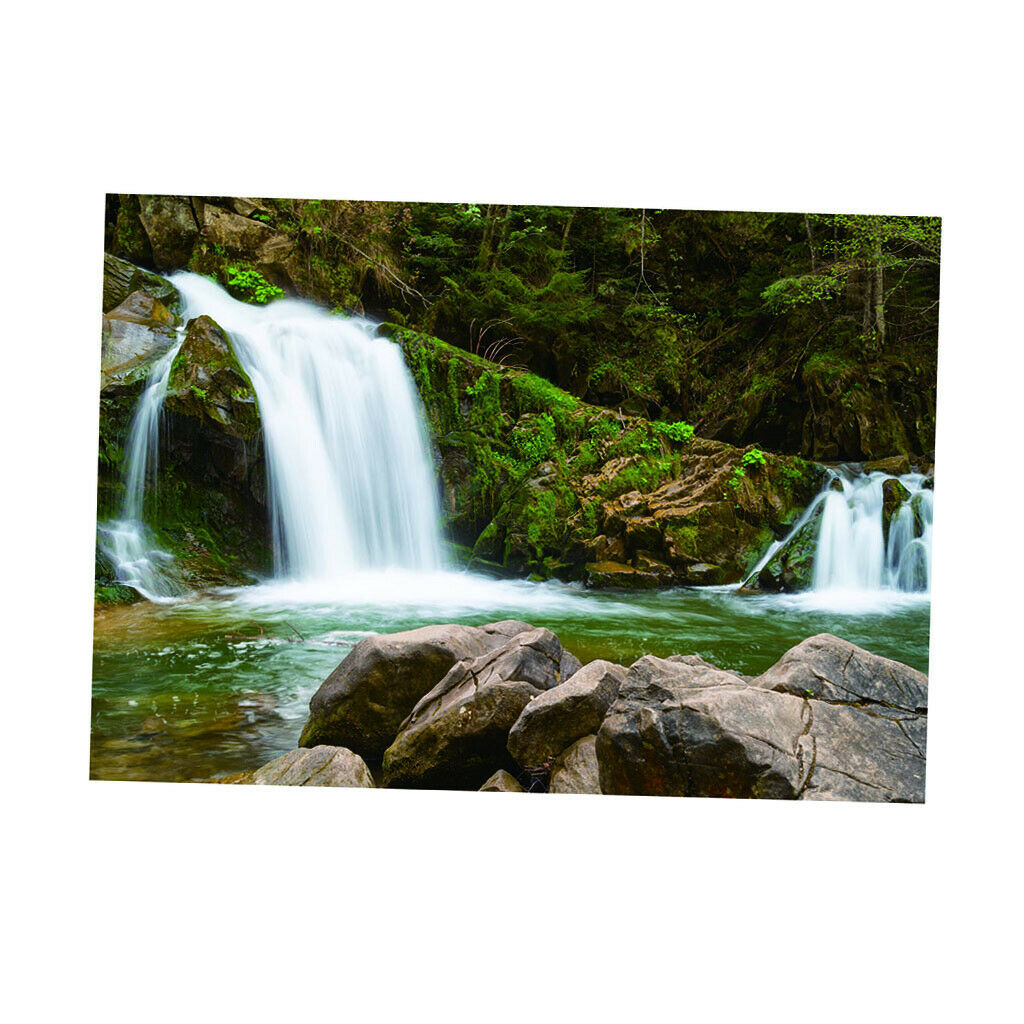 Aquarium Background Backdrop Fish Tank Reptile Vivarium Waterfall 76x46cm