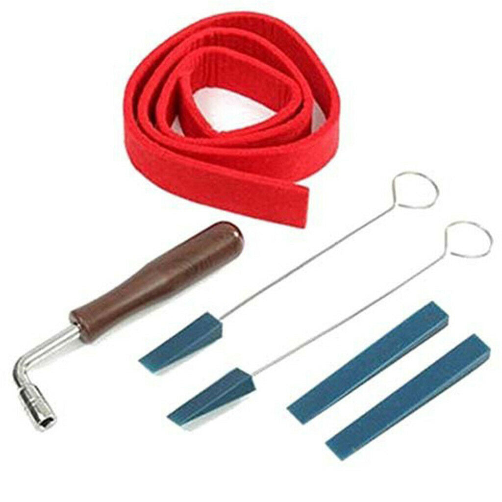 6pcs / Set   Piano   Tuning   Hammer & Mute   Kit   2   Mute   W /  Handle   Red
