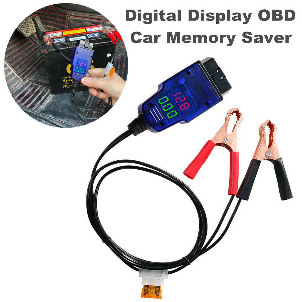 Digital Display 12V Car OBD Battery Replace Memory Safe Saver OBDII Hand Tool