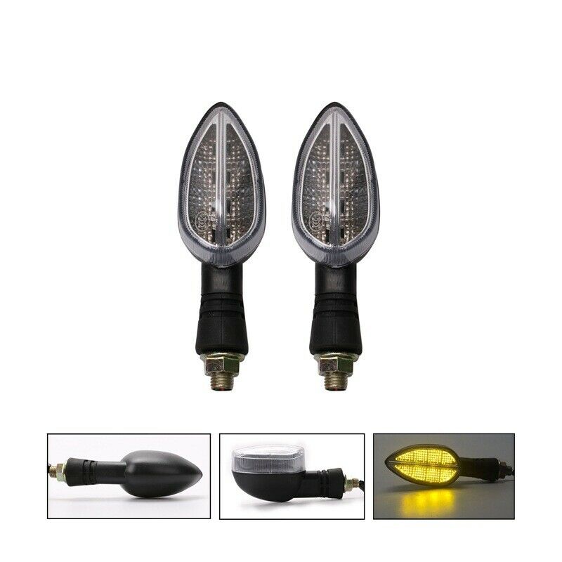 2pcs Universal Motorcycle LED Turn Signal Indicators Light Amber Blinker Lamp