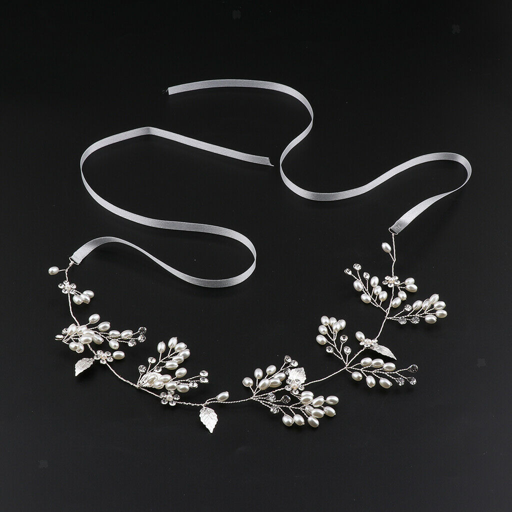 Delicate Wedding Pearls Flower Crystal Headband Wedding Jewelry Gifts