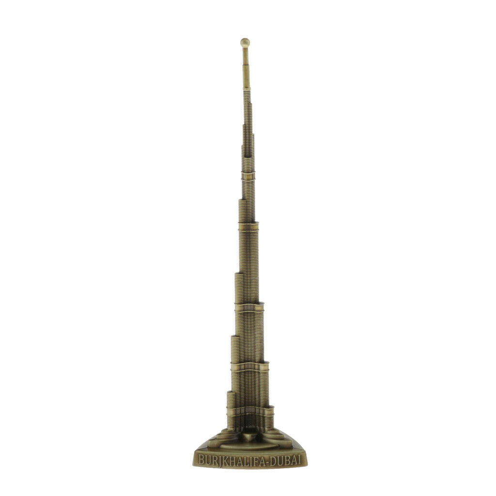 Alloy Dubai Halifah Tower Landmark Building Home Decor Handmade Gifts Bronze