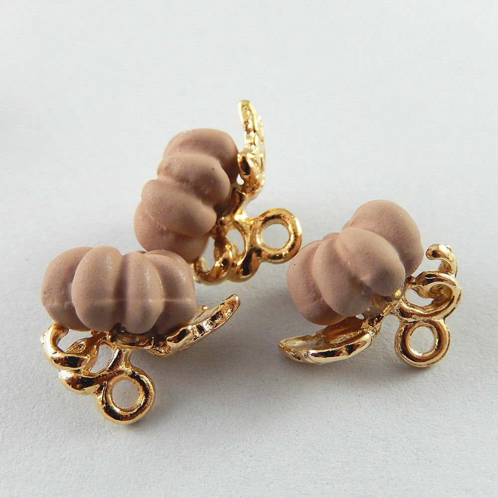 20 pcs Pink Zinc Alloy Halloween Pumpkin Charms Necklace Pendant Crafts 51911