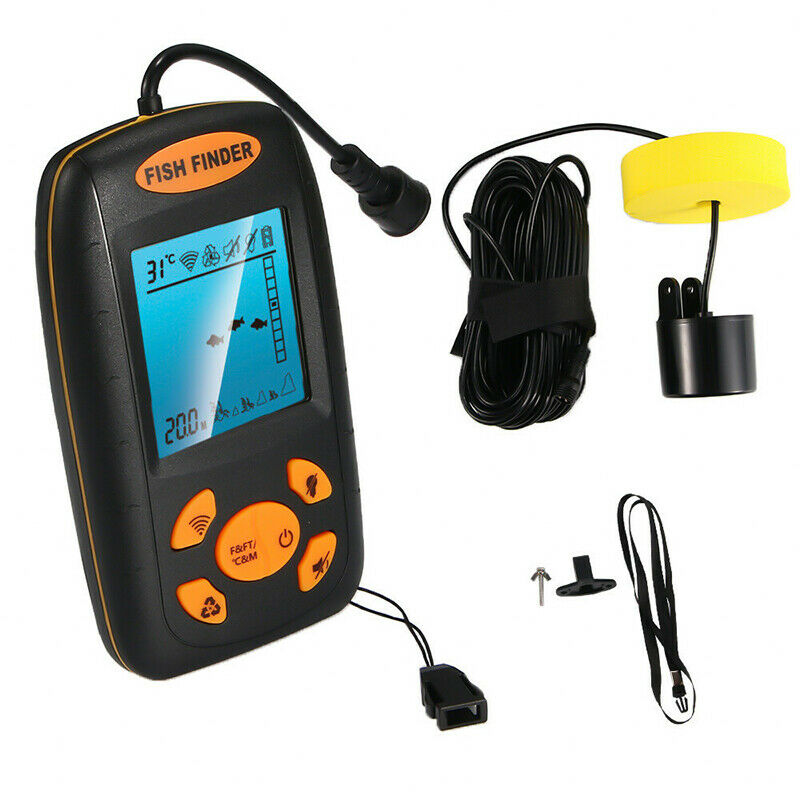 100M Portable Fish Finder Echo Sonar Alarm Sensor Transducer Fishfinder 328Feet