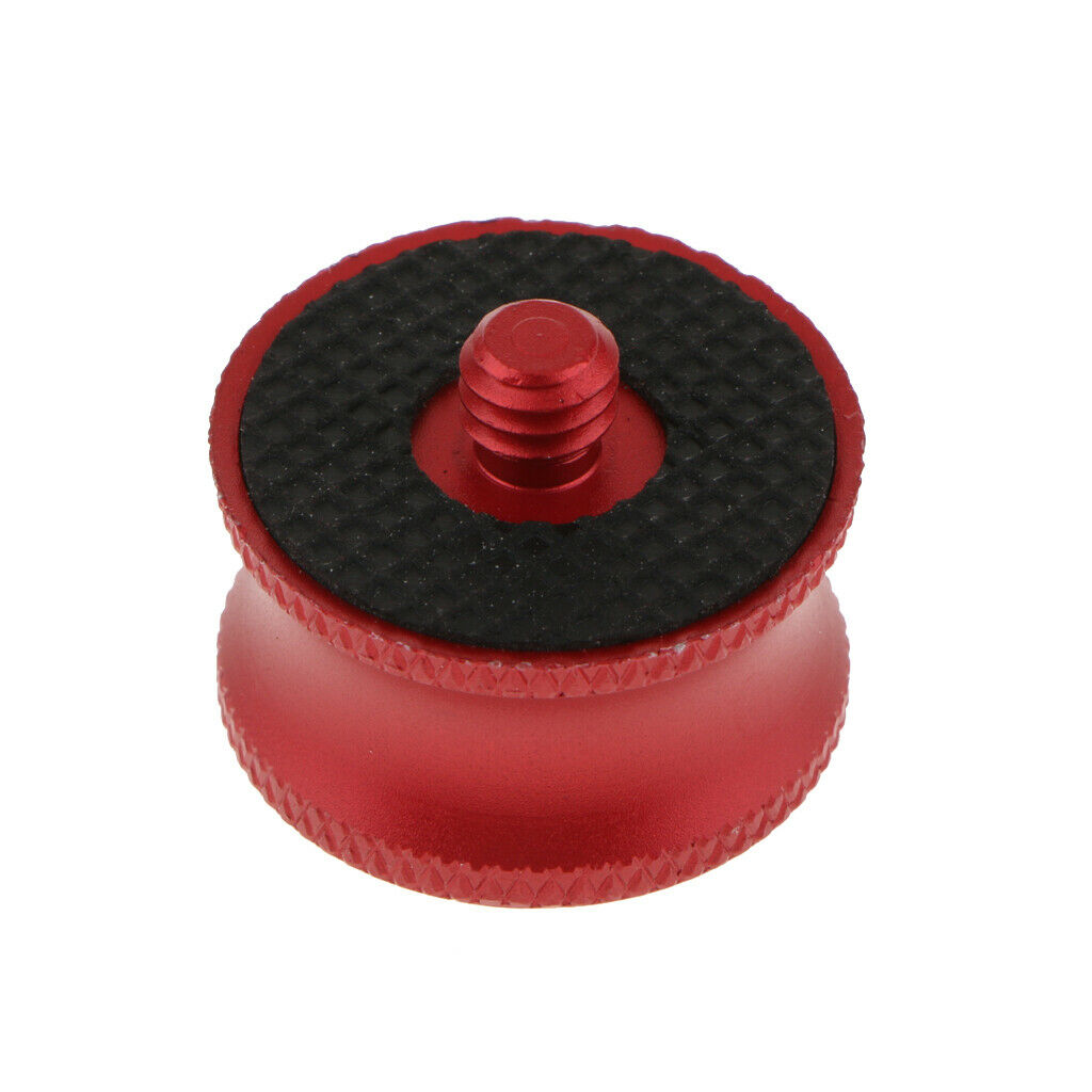 1/4" Male to 3/8" Female Convert Screw Adapter for Tripod QR Plate - Red
