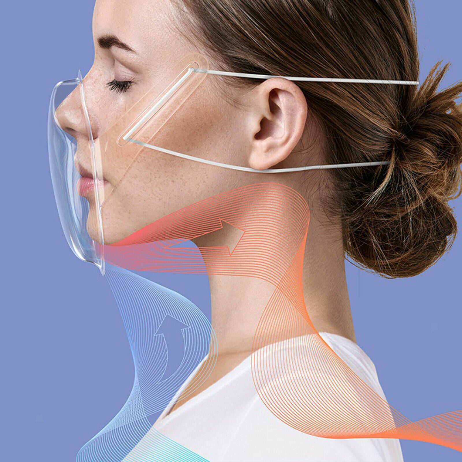1PCS Durable Face Shield Elastic Band Anti Fog Face Cover Protector Visor