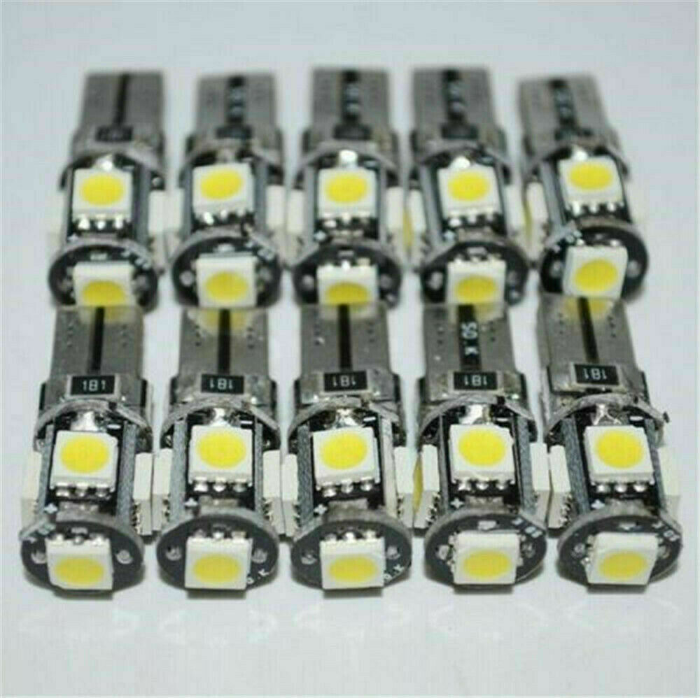 6x White T10 Car Bulbs LED Error Free Canbus 5 SMD Xenon W5W 501 Side Bulb Light