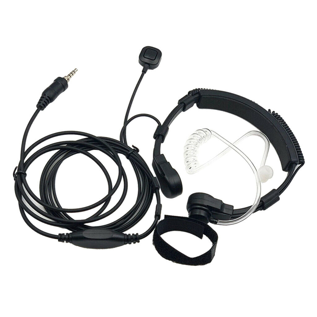 Flexible Throat Mic Covert Earpiece for Yaesu Vertex Radio VX-6E VX-6R VX-7E
