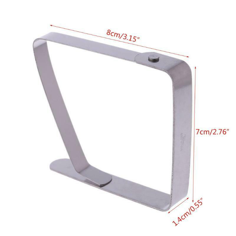 4pcs Stainless Steel Table Cloth Cover Clip Clamp Holder Supply For Picnic Party