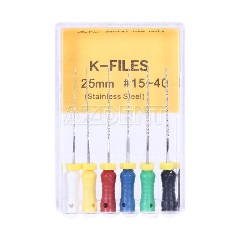 50 Boxes Dental K-FILES 25mm #15-40 Stainless Steel Endo Root Canal File Hand