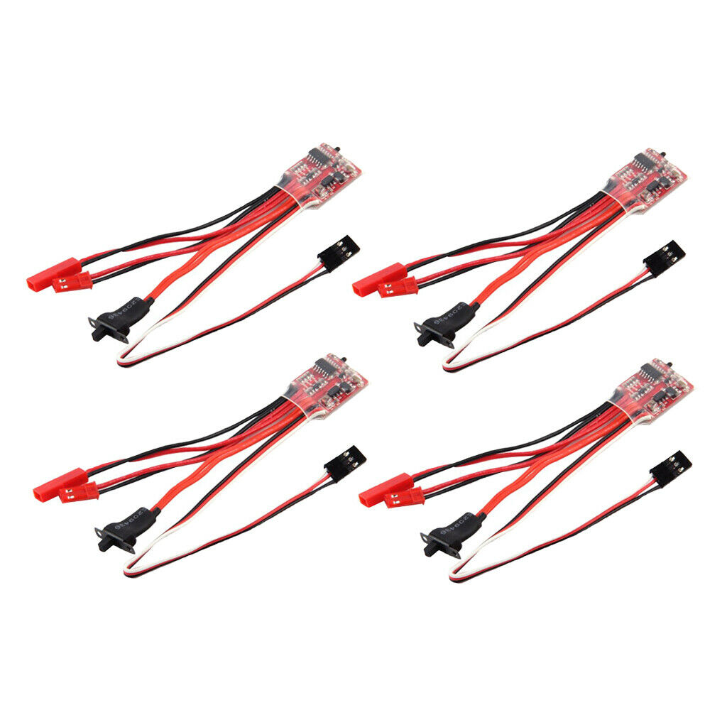 Set of 4 Brushed ESC for RC Truck Tank Car Boat Models Accessories 3-9.4V