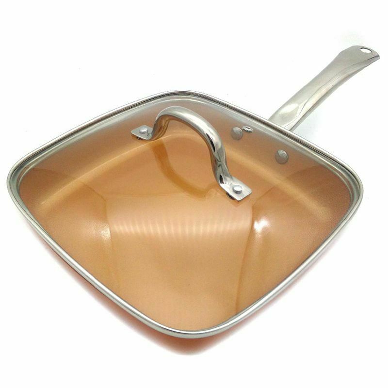 Non-Stick Copper Frying Pan With Ceramic Coating And Induction Cooking,Oven AnX8