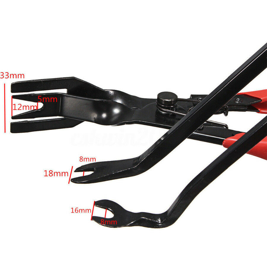 Upholstery 19Pcs Fastener Trim and Panel Removal Tools Clip Plier Set RED DIY