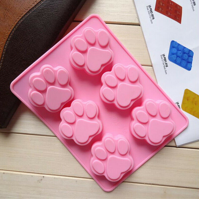 Cat Paw Shape Silicone Bakeware Baking Mold Chocolate Cookie Soap Fondant Mo SJ