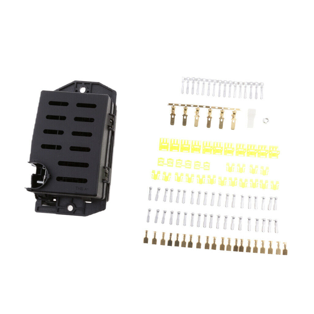 Auto Car Fuse Relay Holder Box Relay Socket 10 Road Nacelle Insurance Kit