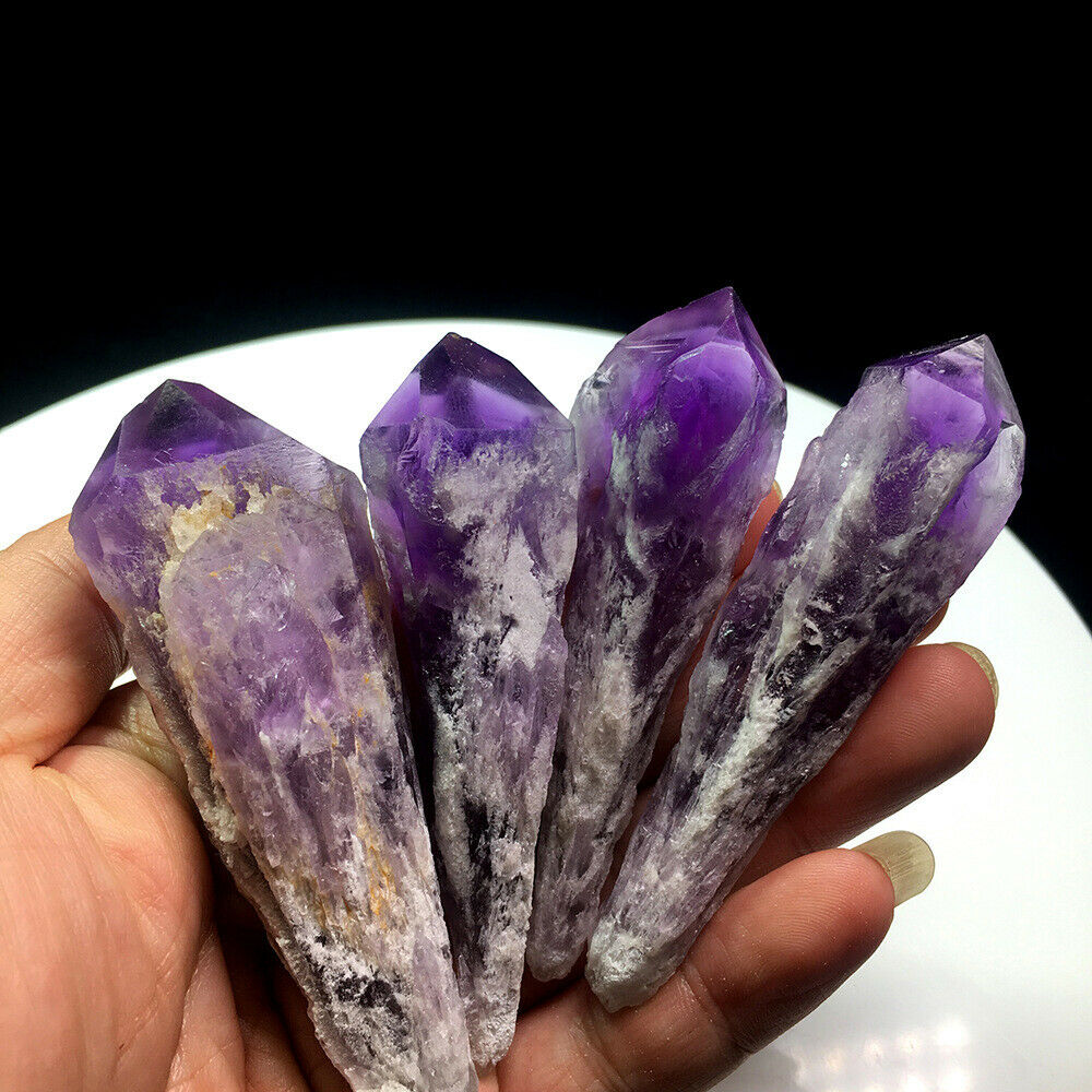 Big Natural Amethyst Cluster Crystal Quartz Point Wand Specimen Reiki Healing US