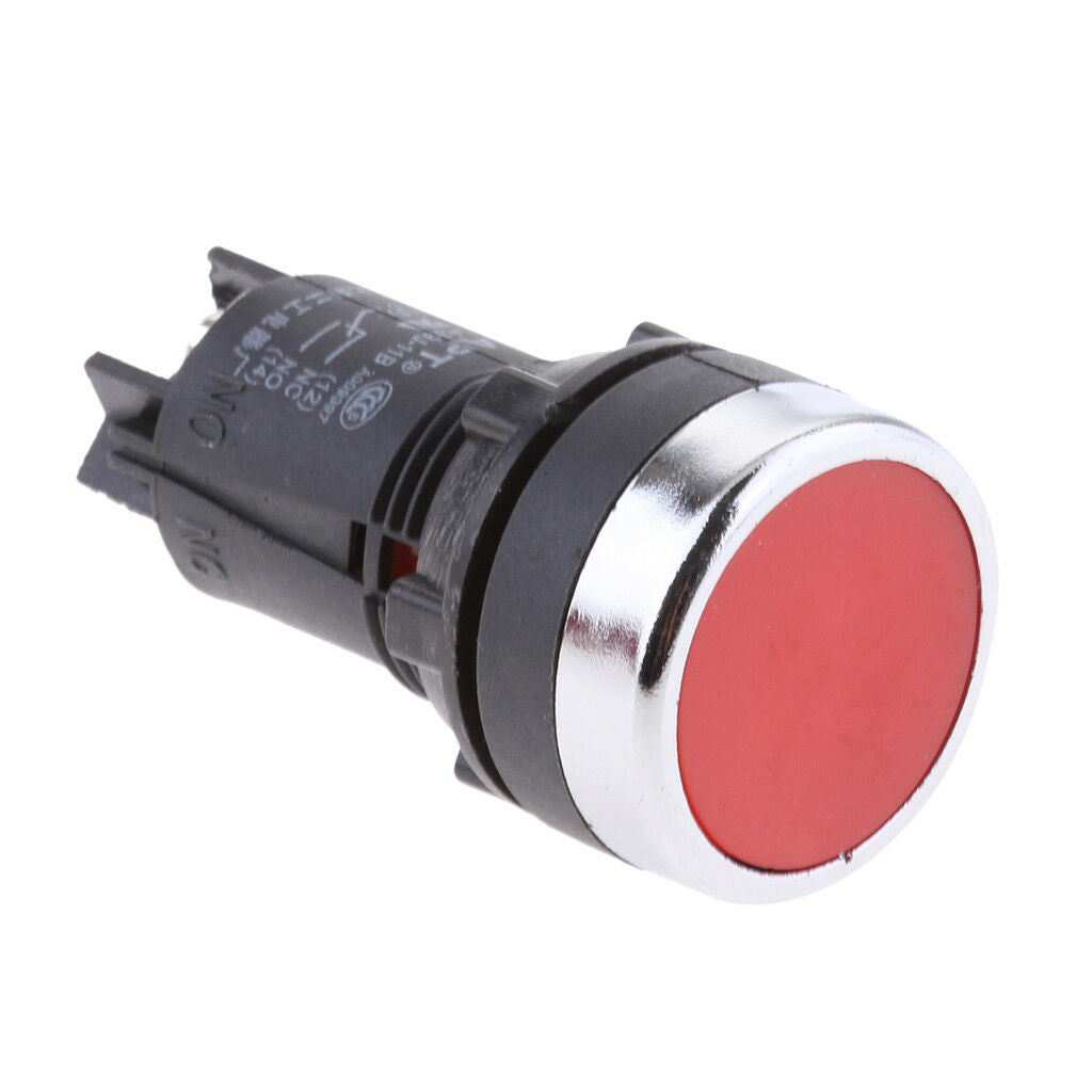 Momentary Self-Reset Flush Push Button Switch 1 NC N/C Flat Head