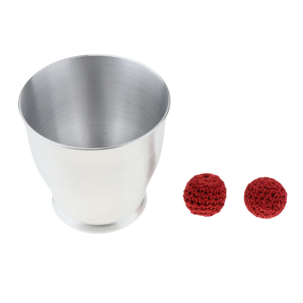 Funny Aluminum Chop Cup Appearing Cup And Balls Close Up  Props Accessory
