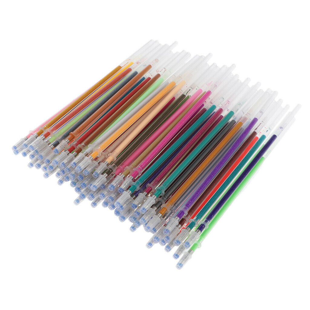 300Pcs Glitter Gel Pen Refills Pens Markers Writing Stationery DIY Painting