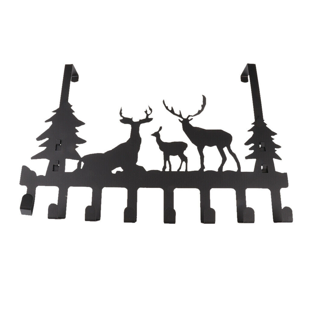 8-Hooks Deer Over the Door Organizer Rack Hanger Clothes Holder 1# door 42mm