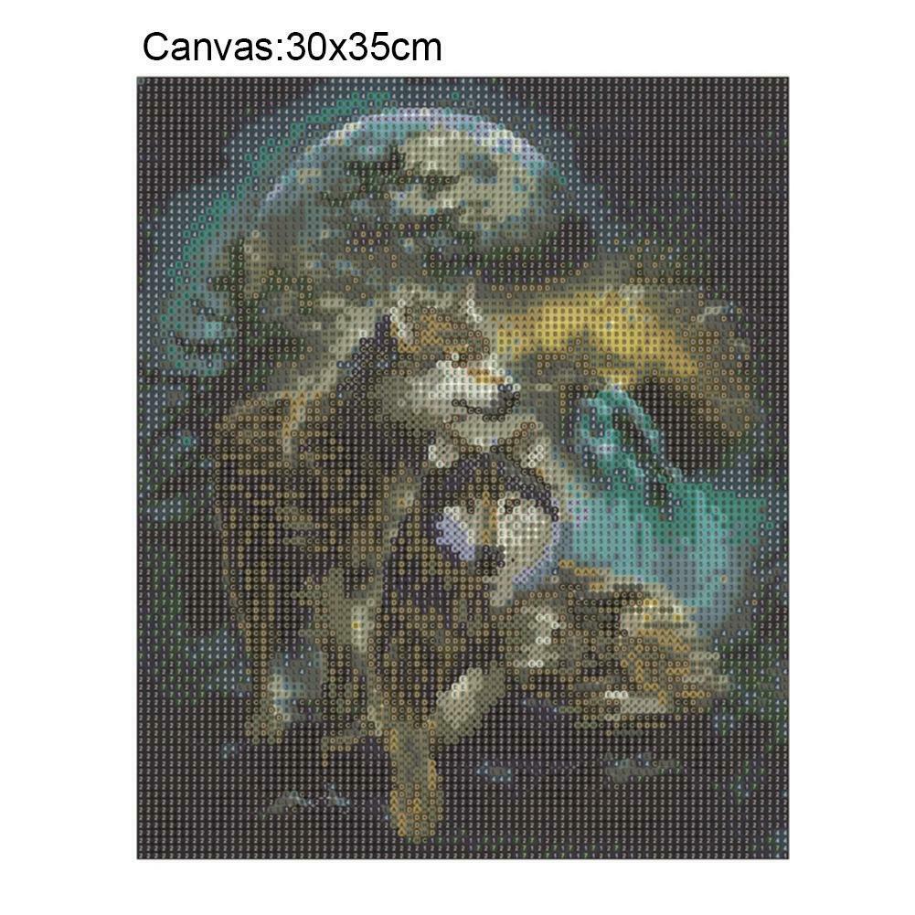 Wolf 5D DIY Round Full Drill Diamond Painting Embroidery Kits Needlework @