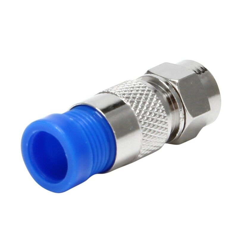 Rg6 F Type Connector Coax Coaxial Compression Fitting 20 Pack (Blue) B3I3I3