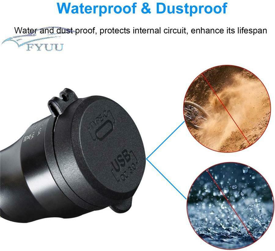 Waterproof QC3.0USB Type C PD DIN Plug Socket Fast Charger Adapter Hella For BMW