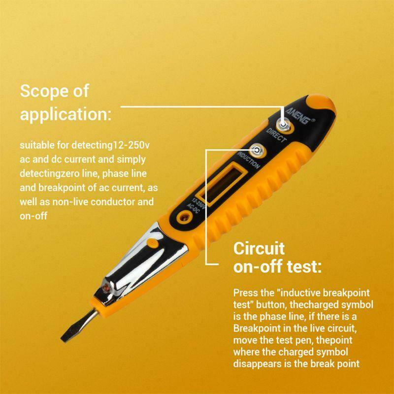 Contact Tester Pen AC Voltage Detectors Meter Volt Current Electric Test Pencil