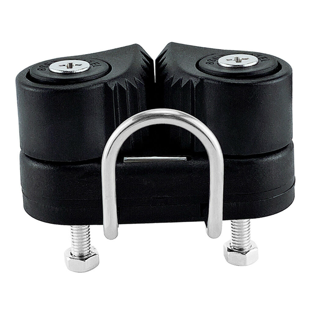 Black Aluminum Sailboat Cam Cleat Kayak Anchor Cam Cleat with Leading Ring
