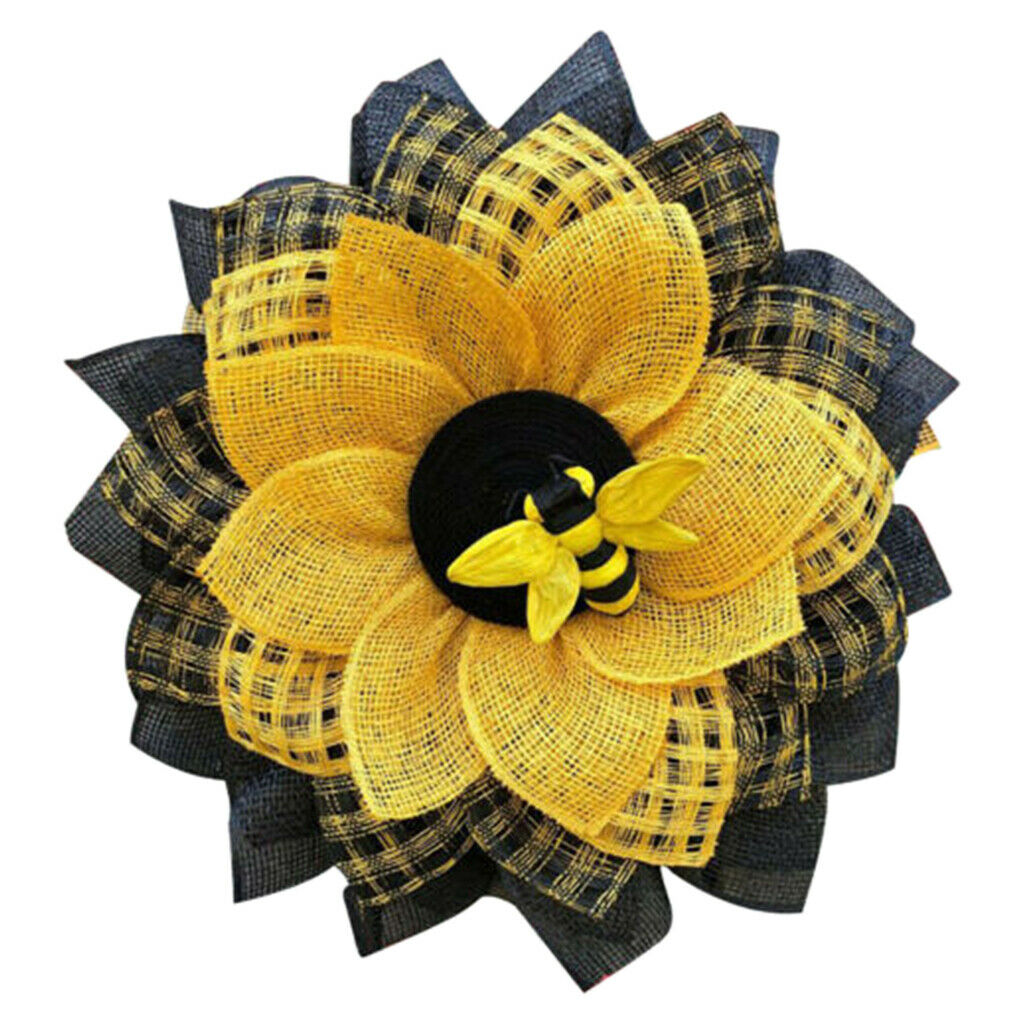 13'' Sunflower Wreath Flower Garland Front Door Wall Hanging Wedding Decor