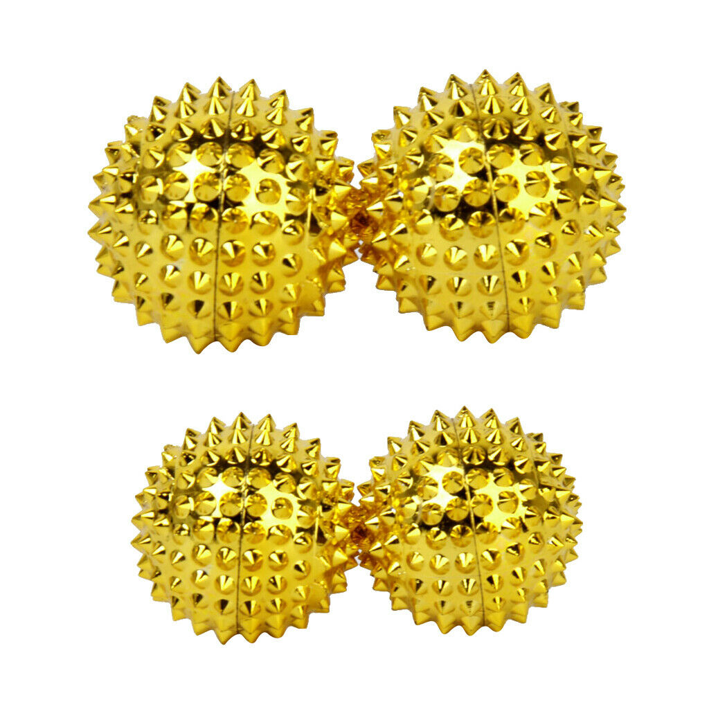 2 Pair Hand Palm Massage Balls Spiky Acupuncture   Point Massage Tool