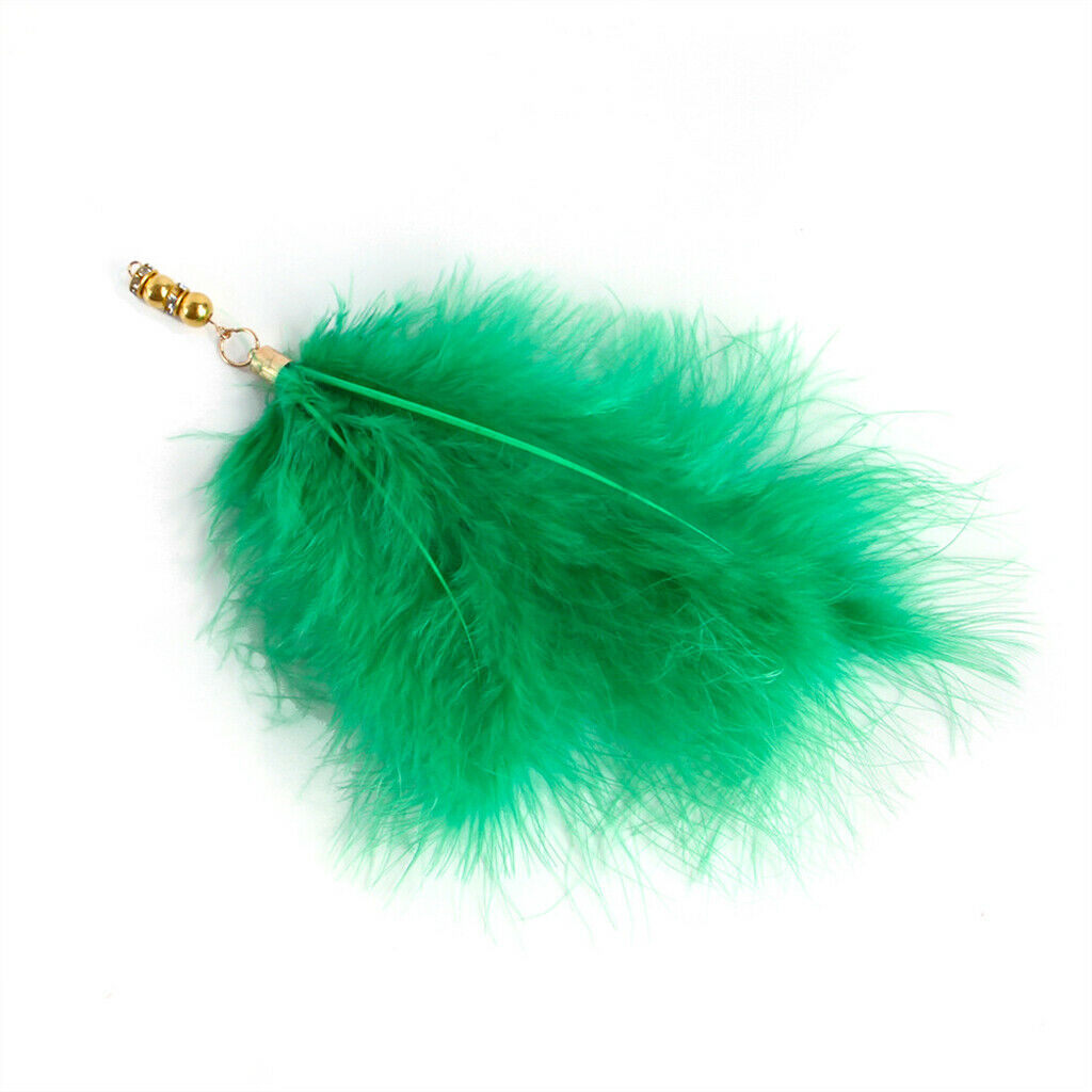 Cat Teaser Wand Set Interactive Ribbon Feather Toys for Pet Kitten Boredom