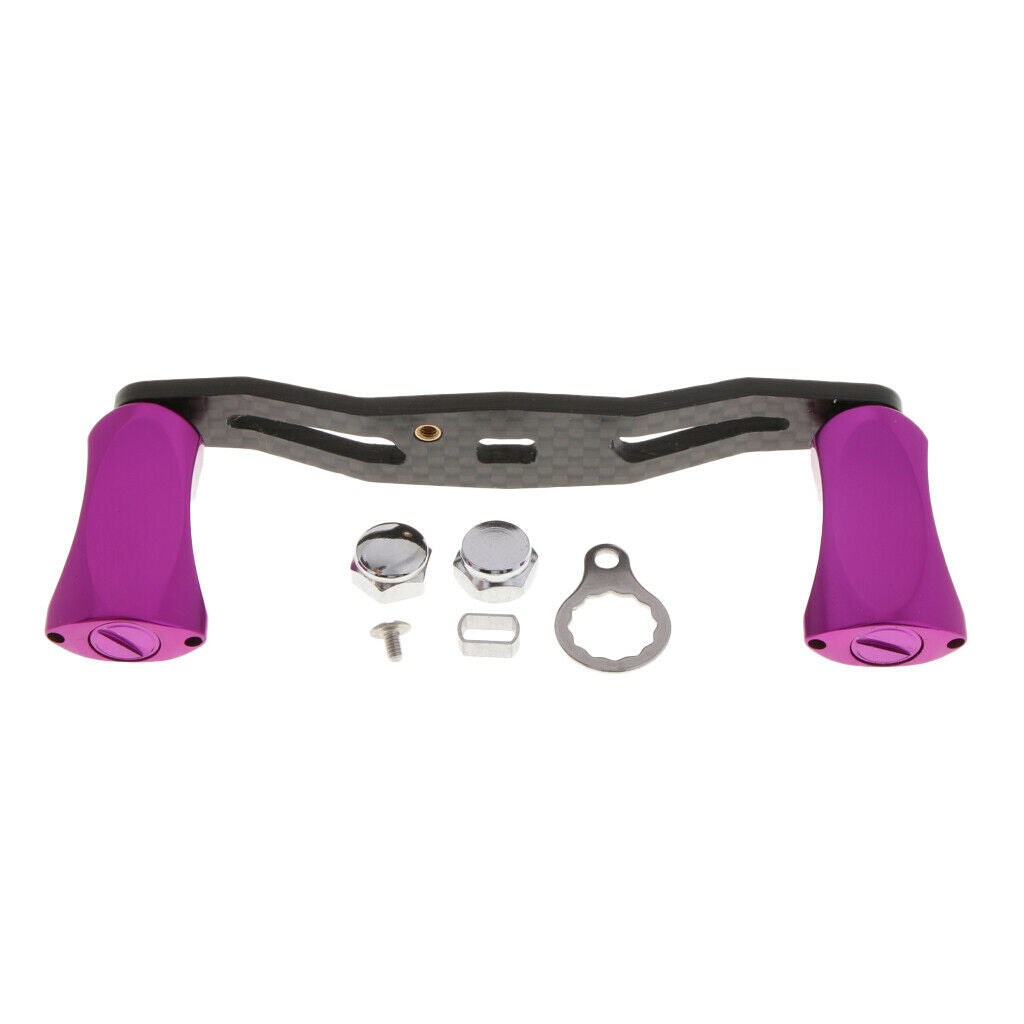 Carbon Fiber Fishing Reel Handle Aluminium Alloy Knob for Baitcasting Purple