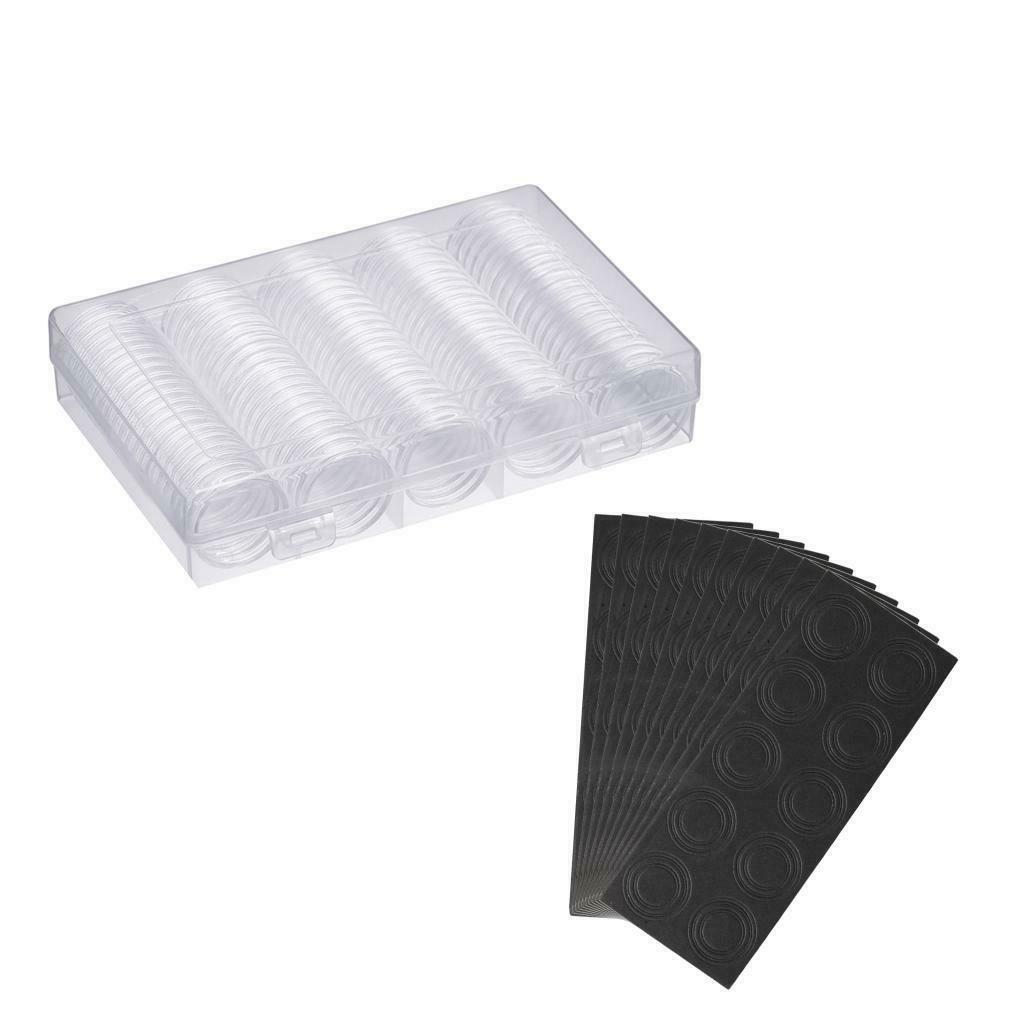 Clear Coins Display Storage Box Collectible Case For Certified Coin Black