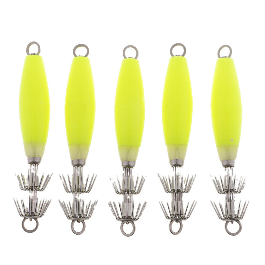 20pcs Squid Jig Hook Octopus Hooks Saltwater Fishing Lures Artificial Baits