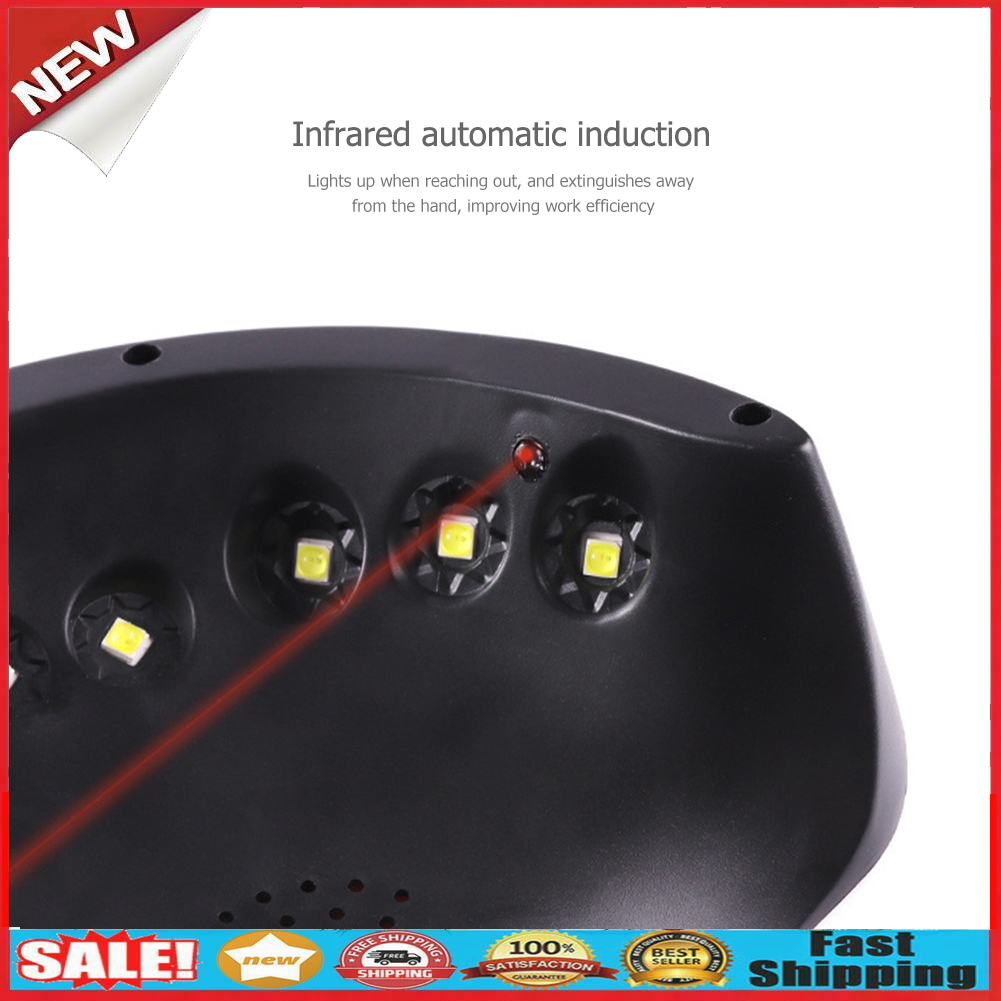 12 LED 36W UV Nail Drying Lamp for Gel Varnish Polish Nail Manicure Light @