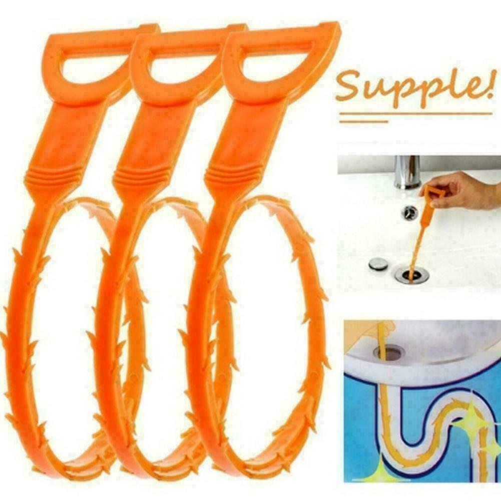1xSewer Cleaning Brush Home Toilet Sink Tub Bendable C8B8 DIY Pipe Hair