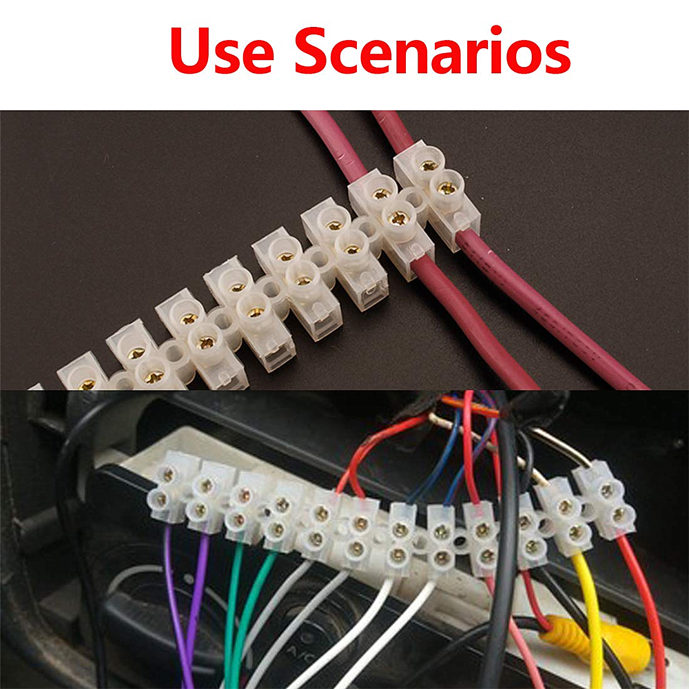 10Pcs Barrier Screw Terminal Wire Connector 3A 12-Position Block Terminals