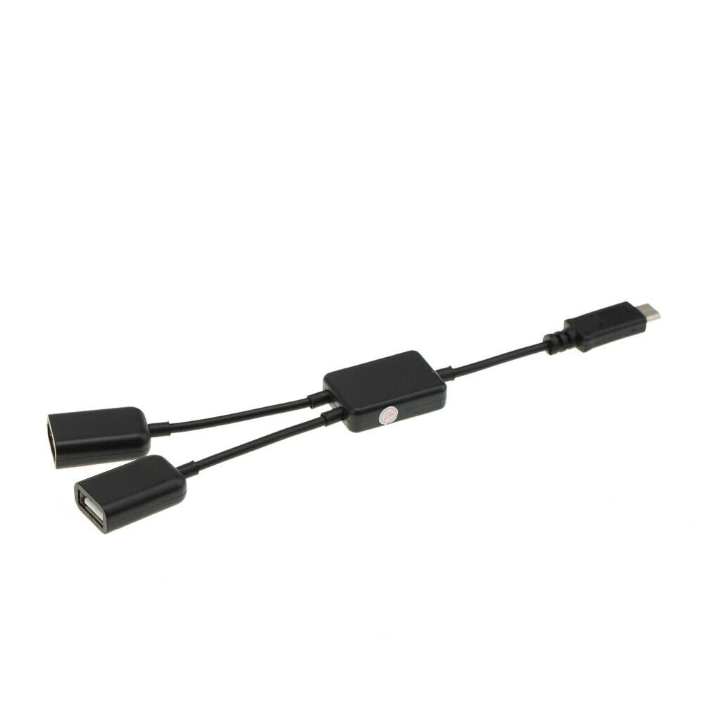 USB 3.1 Type-C OTG HUB Cable 2 in 1 USB C 3.1 Male to Female Plug Cable Hub @