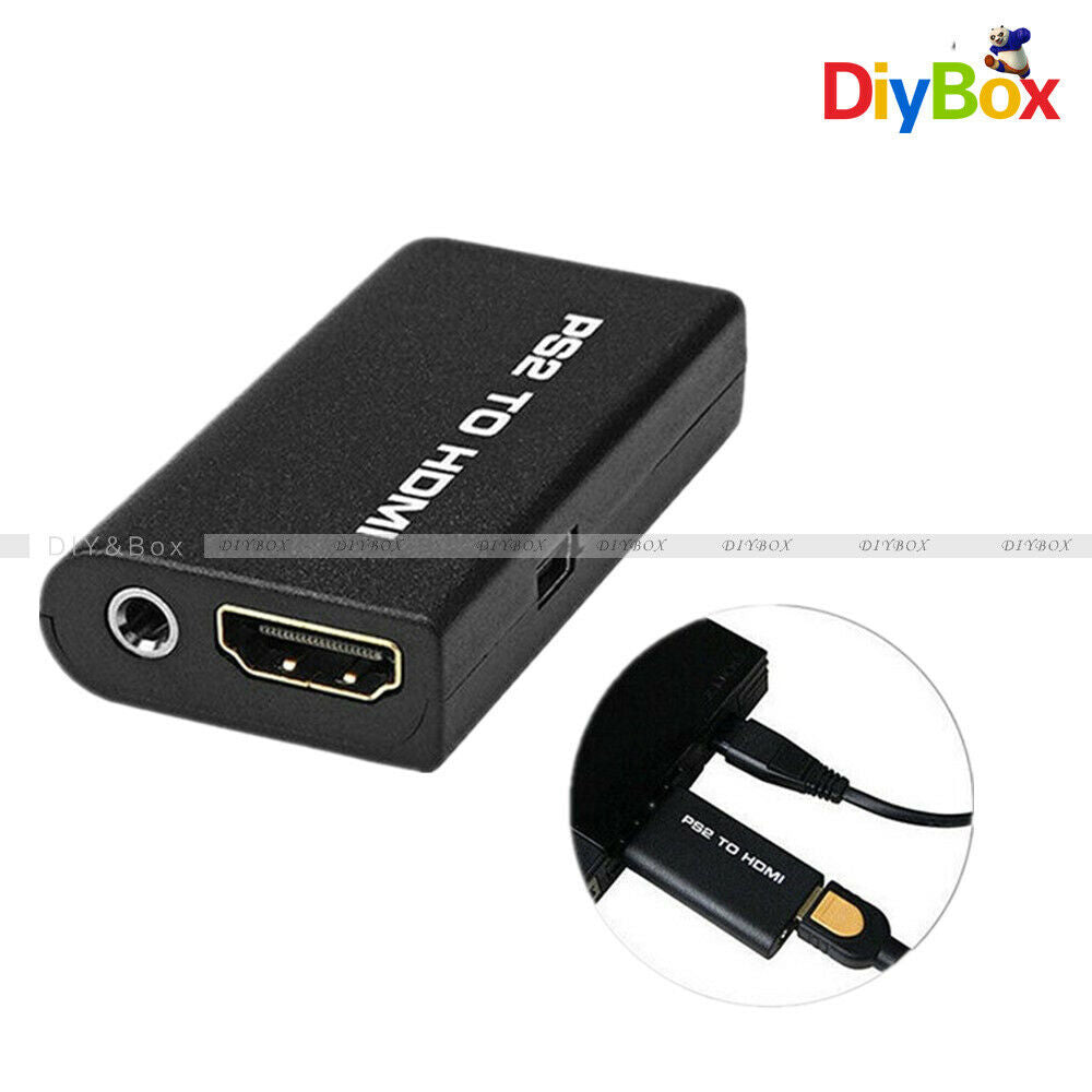 PS2 To HDMI Video Converter Adapter With 3.5mm Audio Output For HDTV Monitor