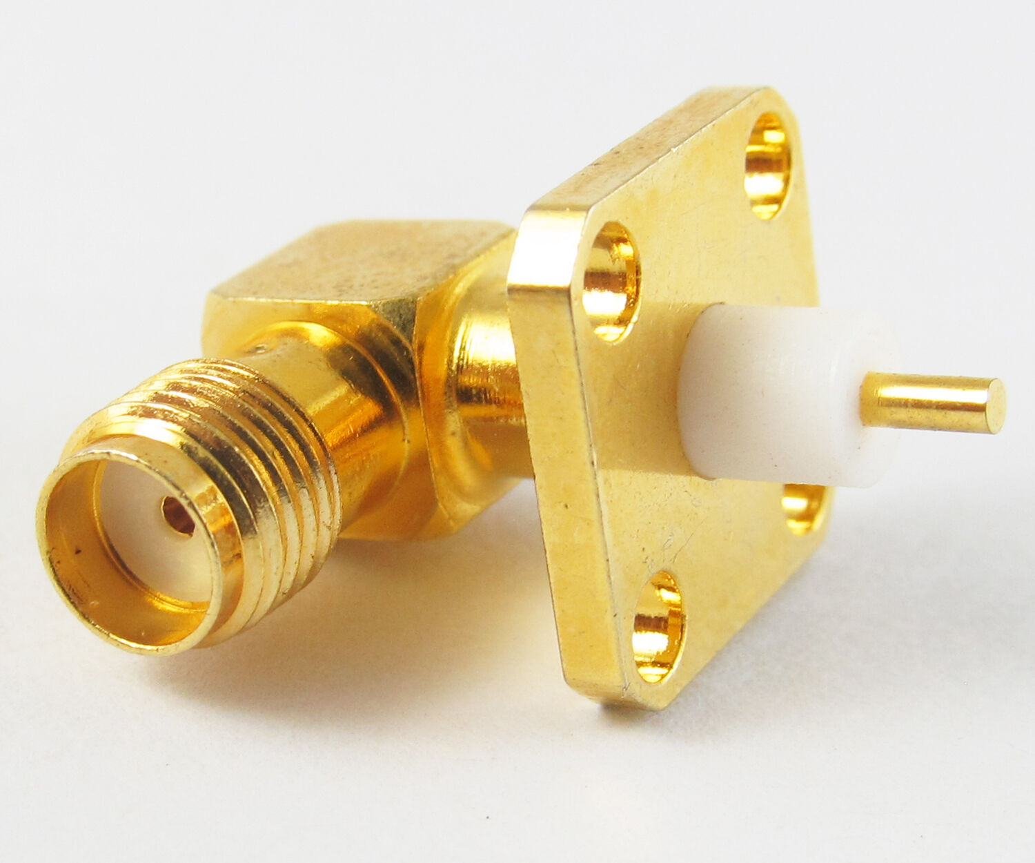 1pc SMA Female Jack Right Angle R/A PCB Receptacle Solder Connector 4 Poles