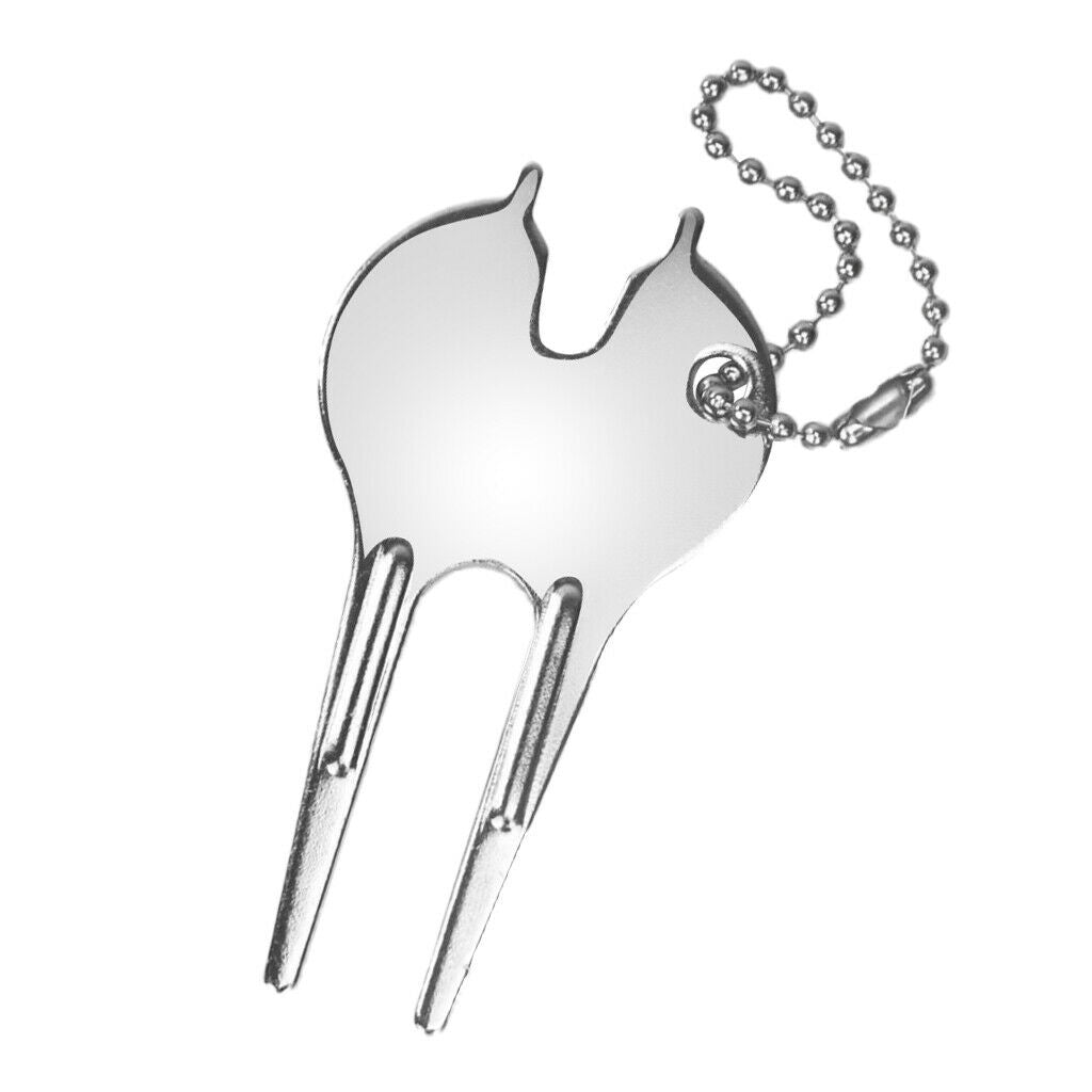 Portable pitch fork golf pitch fork divot tool for course maintenance