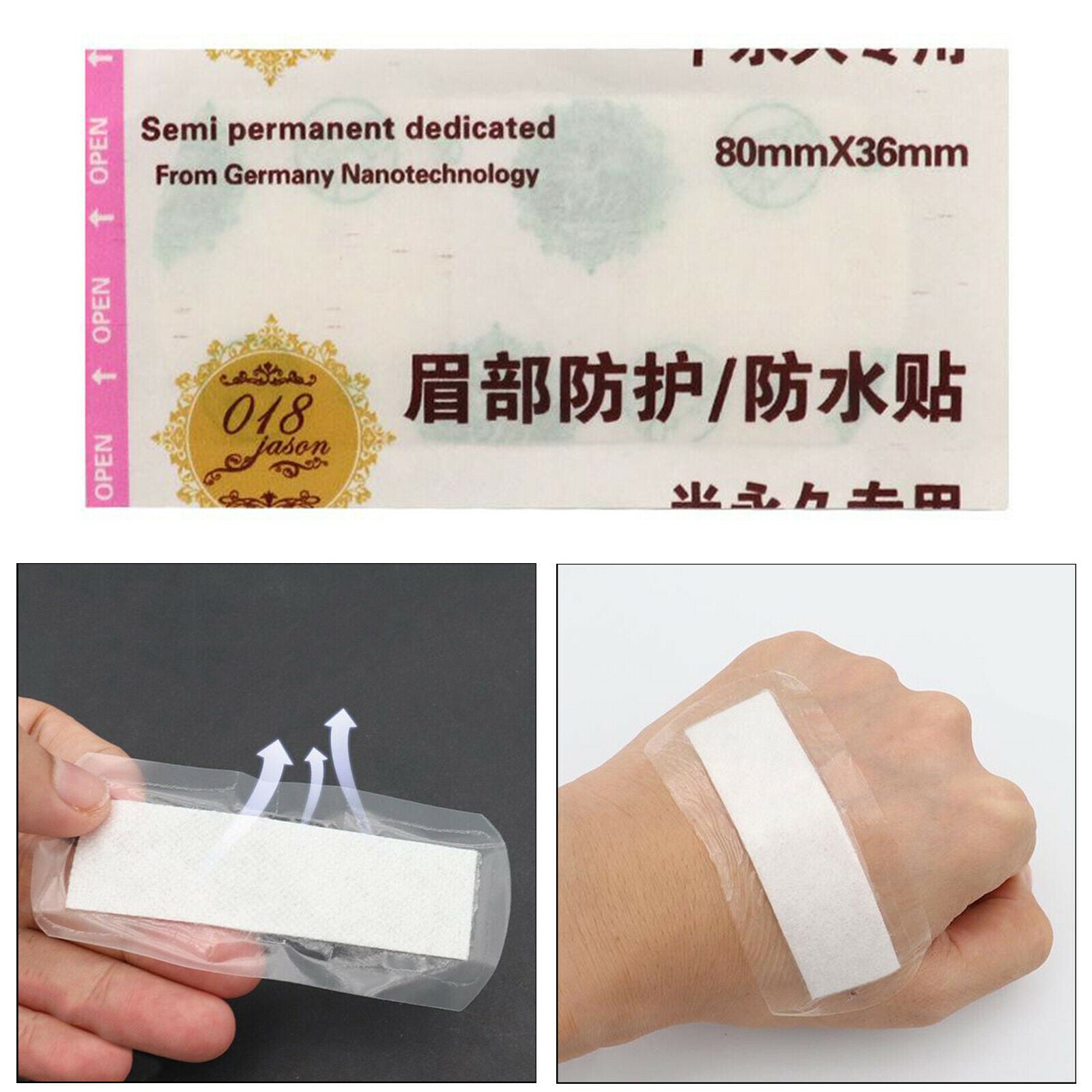 10Pcs Microblading Tattoo Eyebrow Wrap Cover Film Permanent Makeup Accessory